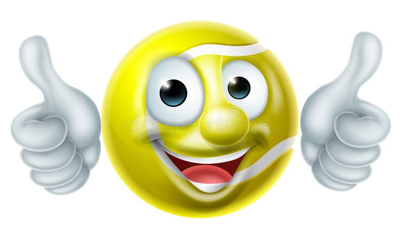 Karikatur Bola Tennisball Mann Zeichentrickfilm Figur Vektor Abbildung Karikatur Bola Tennisball Mann Zeichentrickfilm Figur Vektor Abbildung