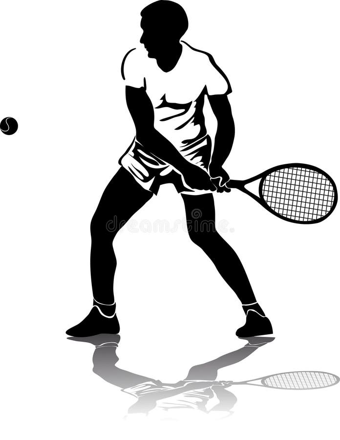 Tennisspieler vektor abbildung. Illustration von sport ...