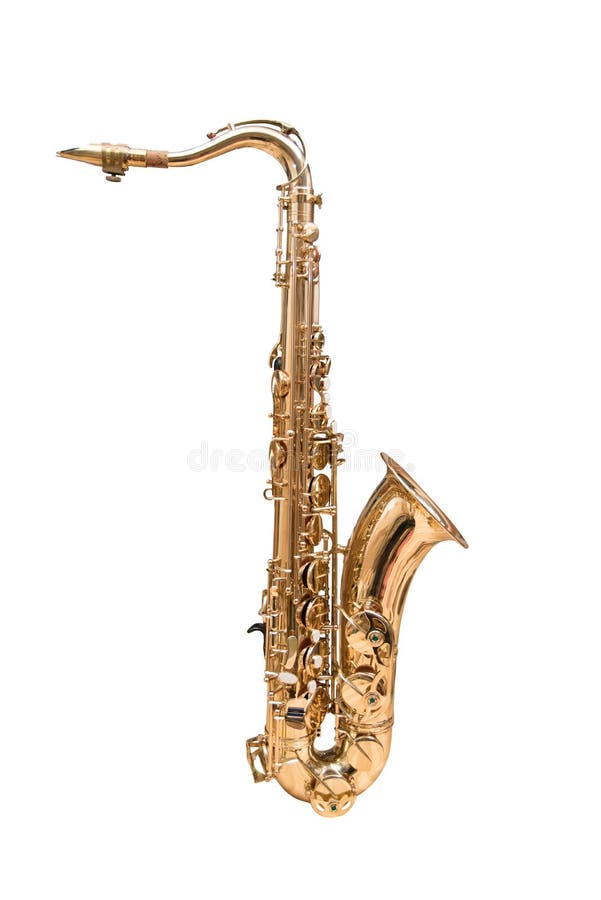 Tenor Saxophone Isolated on White Stock Photo Image of single