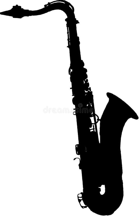 Tenor saxophone vector stock vector. Illustration of music 128020485