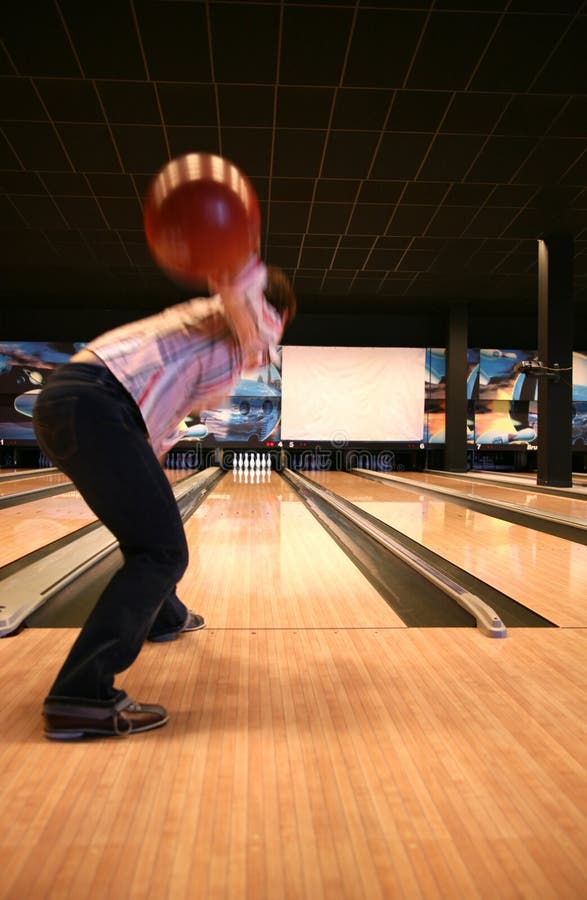 Bowling Sport - Player in Action - Motion and Movement. Bowling Sport - Player in Action - Motion and Movement