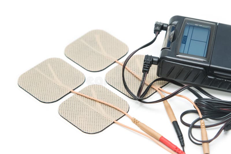 Lower Back Physical Therapy with TENS Electrode Pads, Transcutaneous  Electrical Nerve Stimulation Stock Image - Image of electric, electro:  210760669