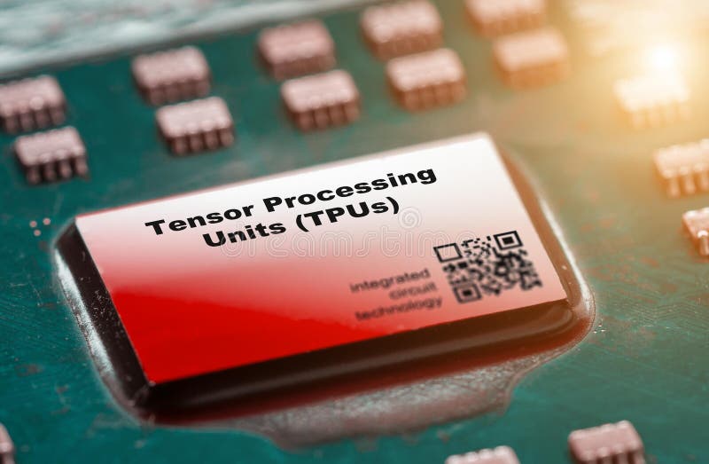 Tensor Processing Units (TPUs) Specialized ICs for accelerating tensor computations in AI models royalty free illustration