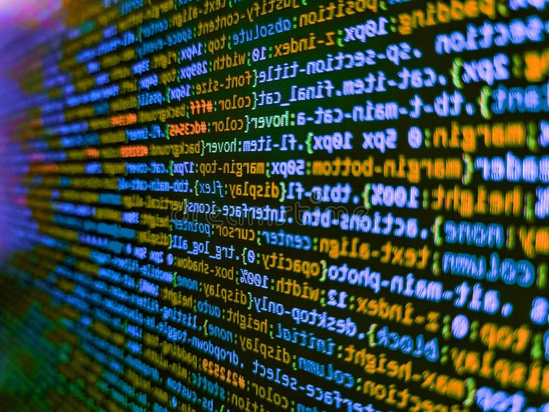Python Programming Developer Code. HTML and CSS Code Developing ...
