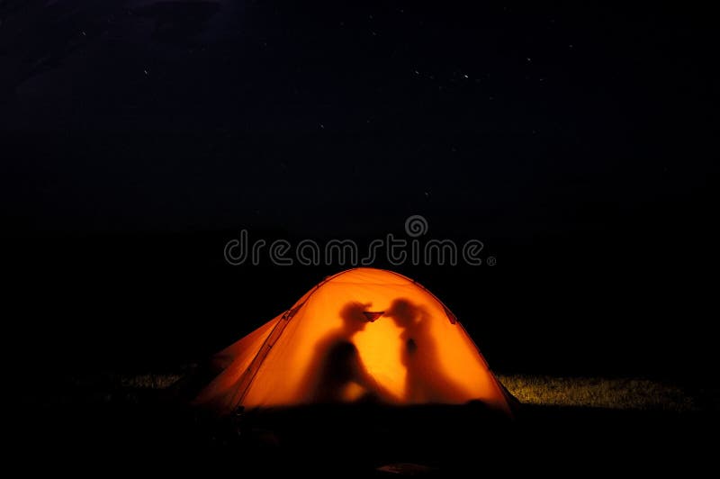 Tent stock image. Image of light, couples, intimacy, camp 13671601