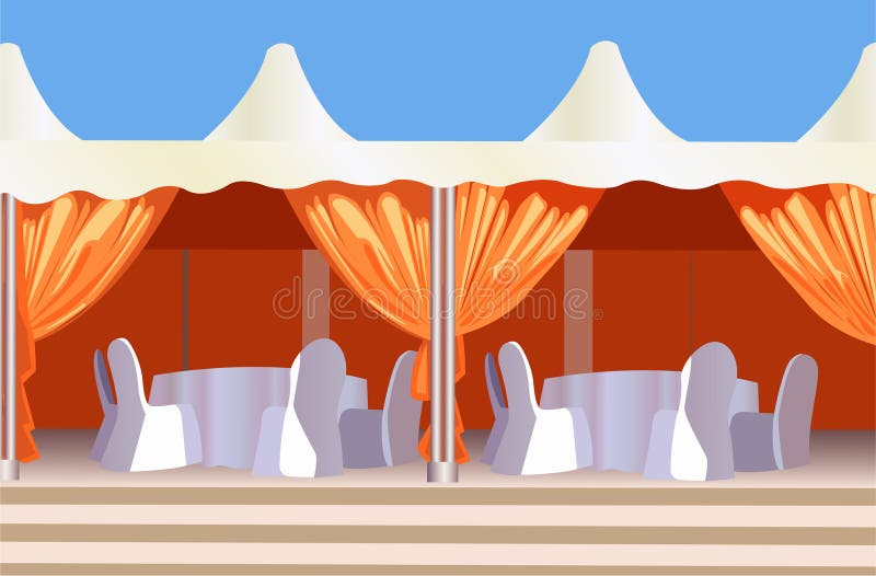 Tent cafe vector vector illustration Tent cafe vector vector illustration