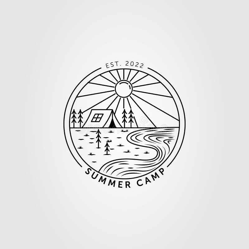 Tent Camp or Camping in Nature Logo Vector Illustration Design Stock ...