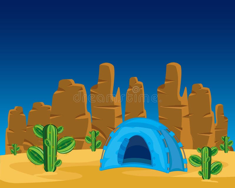 Tent in desert