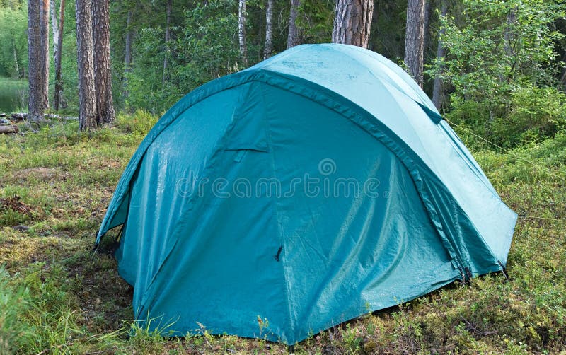 Tent in a forest