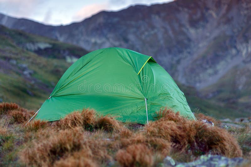 Tent on the Mountain Summit Stock Photo Image of mountaineering