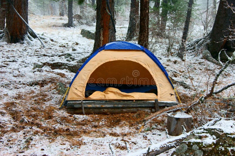 Tent in snow