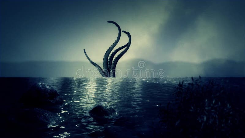 Tentacoli mitici del calamaro gigante di Kraken