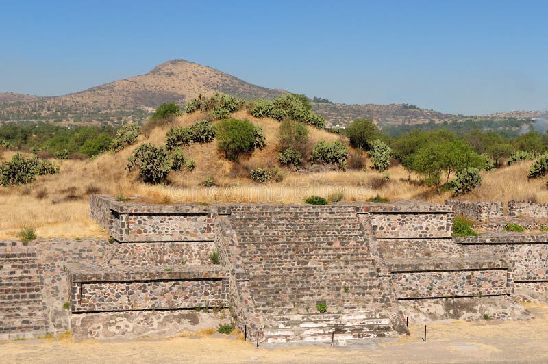 Teotihuacan Aztec ruins near Mexico city royalty free stock image Teotihuacan Aztec ruins near Mexico city royalty free stock image