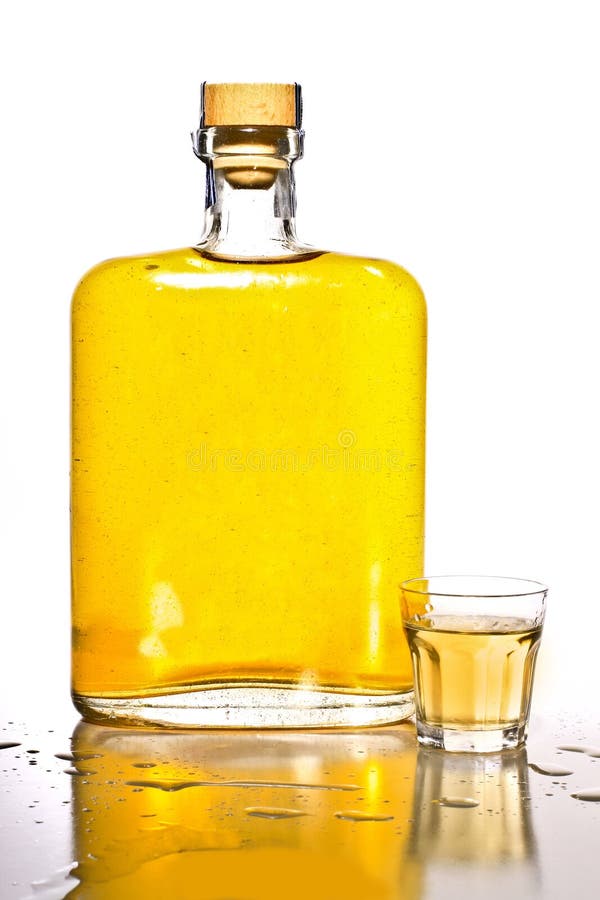 Tequila Bottle and Shot Glass Stock Image Image of leisure,