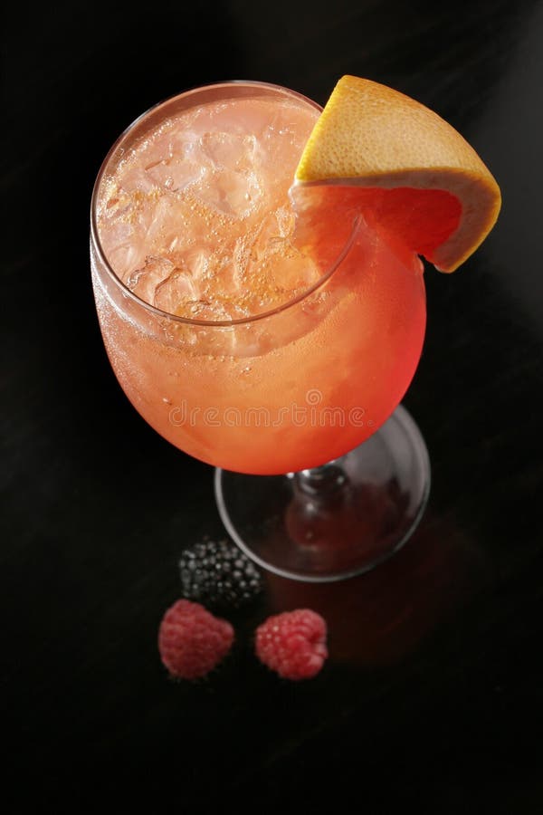 Tequila sunrise cocktail with