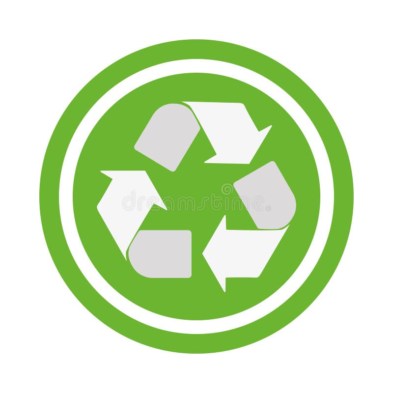 Recycle vector icon. Style is flat rounded symbol, eco green color, rounded angles, white background. Recycle vector icon. Style is flat rounded symbol, eco green color, rounded angles, white background.