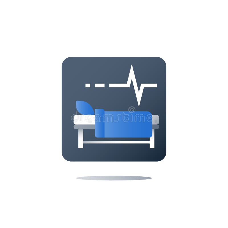 Terapia estacionária, berço na divisão, cama de hospital, comparecimento médico, hospitalização e tratamento, sala da cirurgia ilustração royalty free Terapia estacionária, berço na divisão, cama de hospital, comparecimento médico, hospitalização e tratamento, sala da cirurgia ilustração royalty free