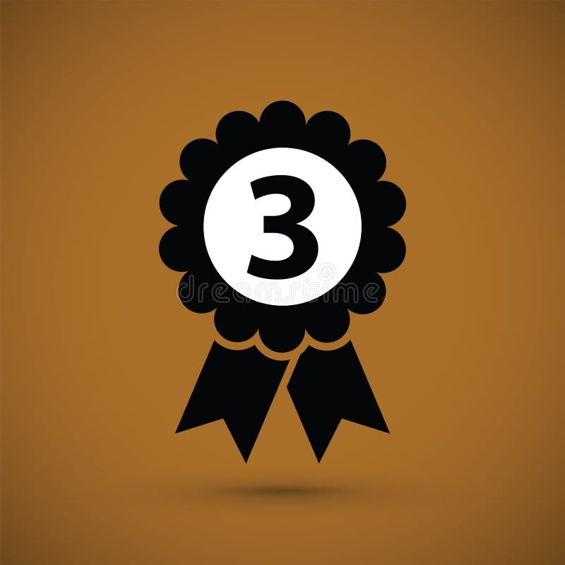 Terceira medalha do lugar ilustração do vetor