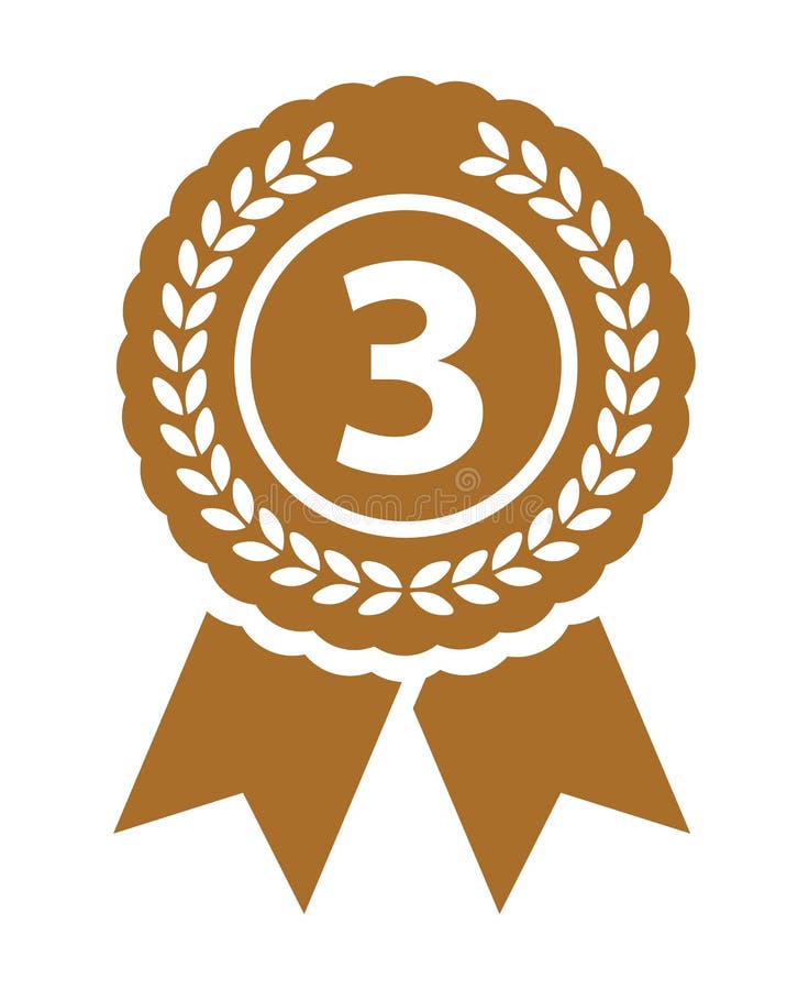 Terceira medalha do lugar ilustração royalty free
