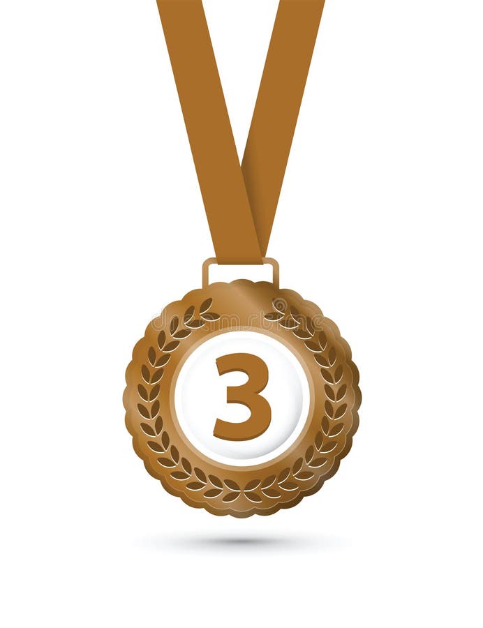 Terceira medalha real? stica do lugar ilustração royalty free