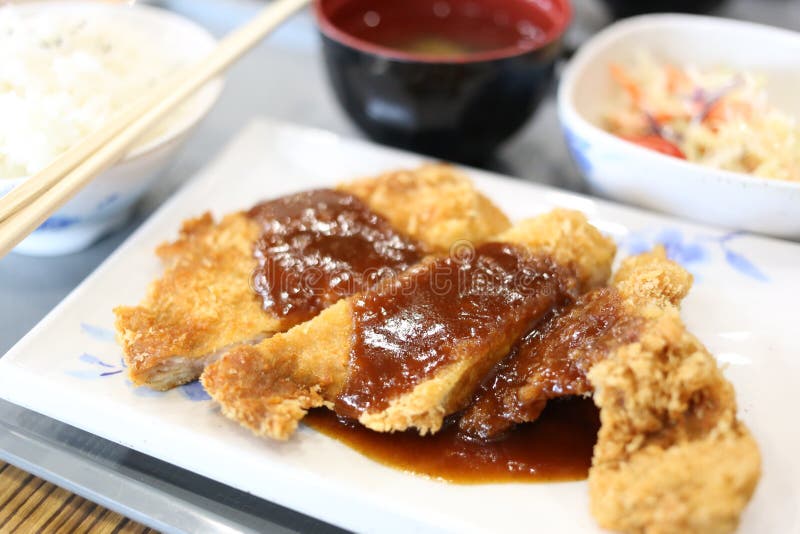 Teriyaki chicken rice. stock photo. Image of teriyaki 53553312