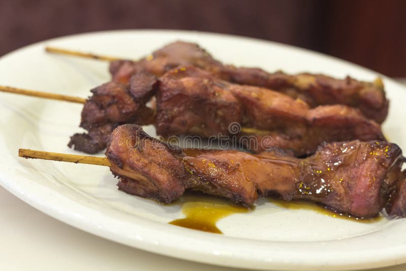 Teriyaki-Hühnerkebab stockfoto Teriyaki-Hühnerkebab stockfoto