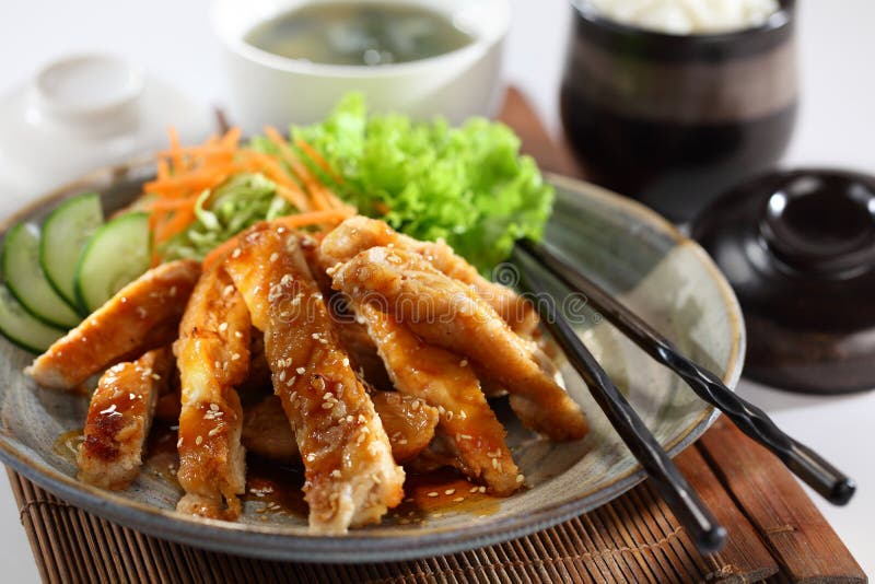 teriyaki κοτόπουλου στοκ εικόνες με δικαίωμα ελεύθερης χρήσης teriyaki κοτόπουλου στοκ εικόνες με δικαίωμα ελεύθερης χρήσης