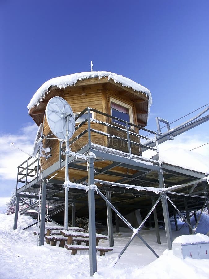 Gare inférieure du télésiège photo libre de droits