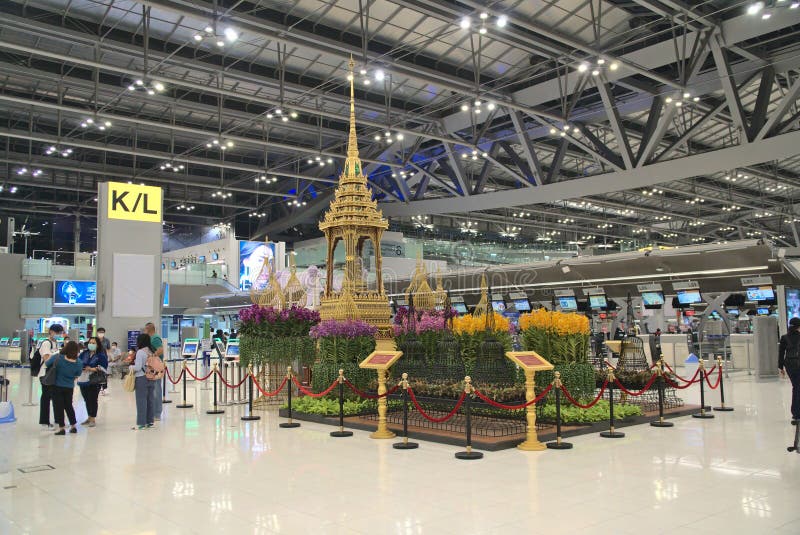 Terminal del aeropuerto internacional de suvarnabhumi bangkok.