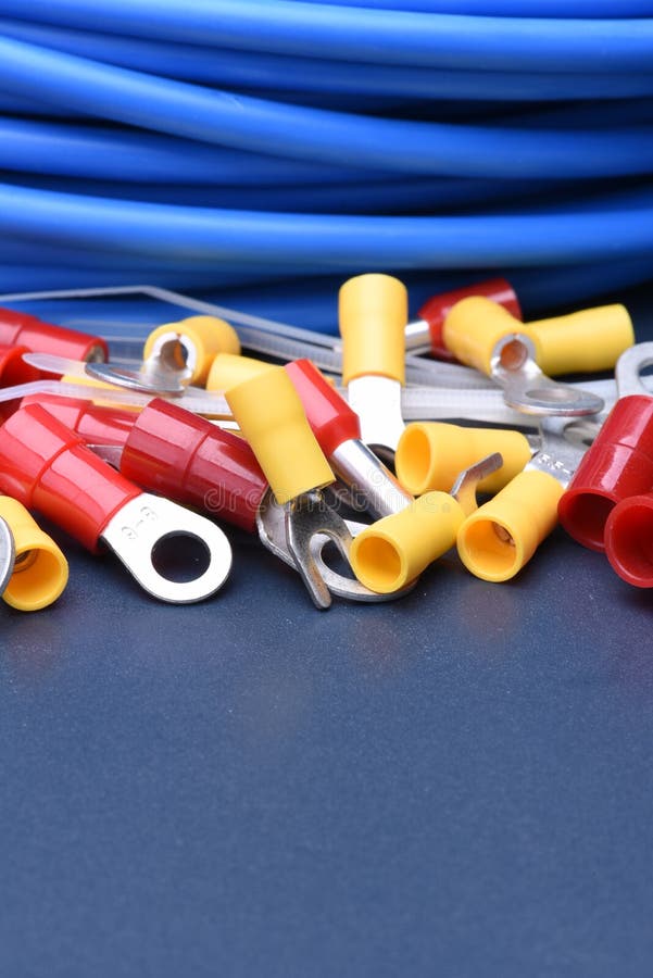 Terminal Electrical Accessories and Cable Stock Image Image of hardware, construction 66852513