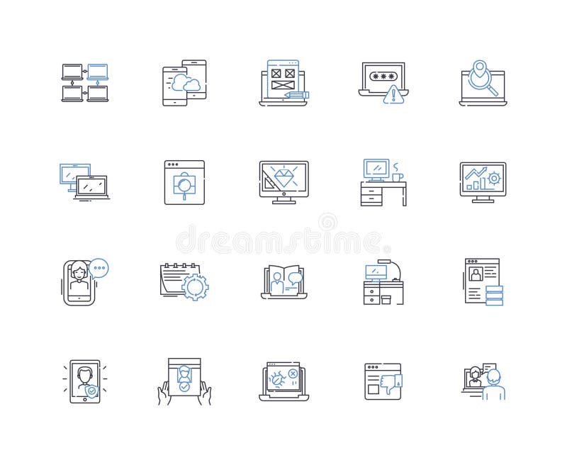 Terminal Line Icons Collection. Command, Prompt, Shell, Console, Text ...