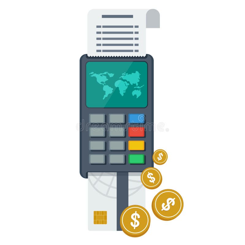 Terminal para o pagamento global ilustração stock Terminal para o pagamento global ilustração stock