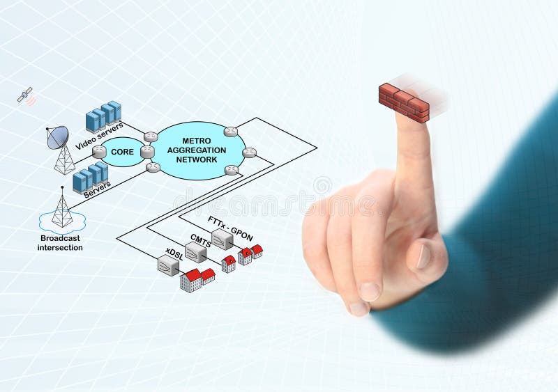Conclusão do diagrama de rede ilustração royalty free