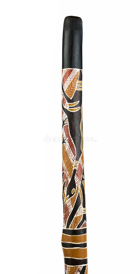 Traditional Aboriginal Didgeridoo. Stock Photo - of festival, carving: 37503522