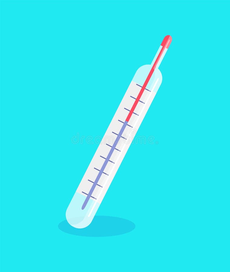 Termometer för illustration för ungeaffischvektor stock illustrationer Termometer för illustration för ungeaffischvektor stock illustrationer