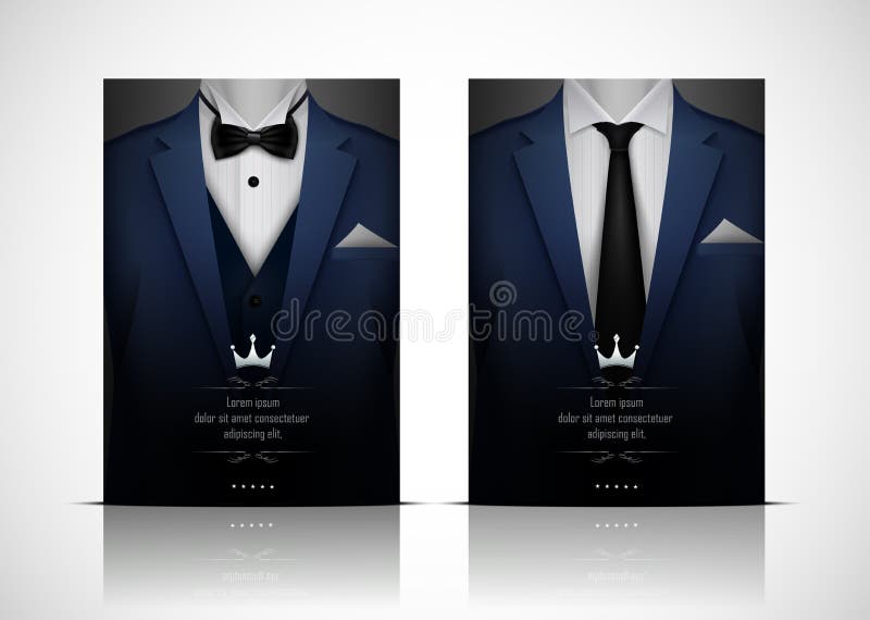 Ilustração De Terno Preto Realista. Terno De Smoking Elegante 3D