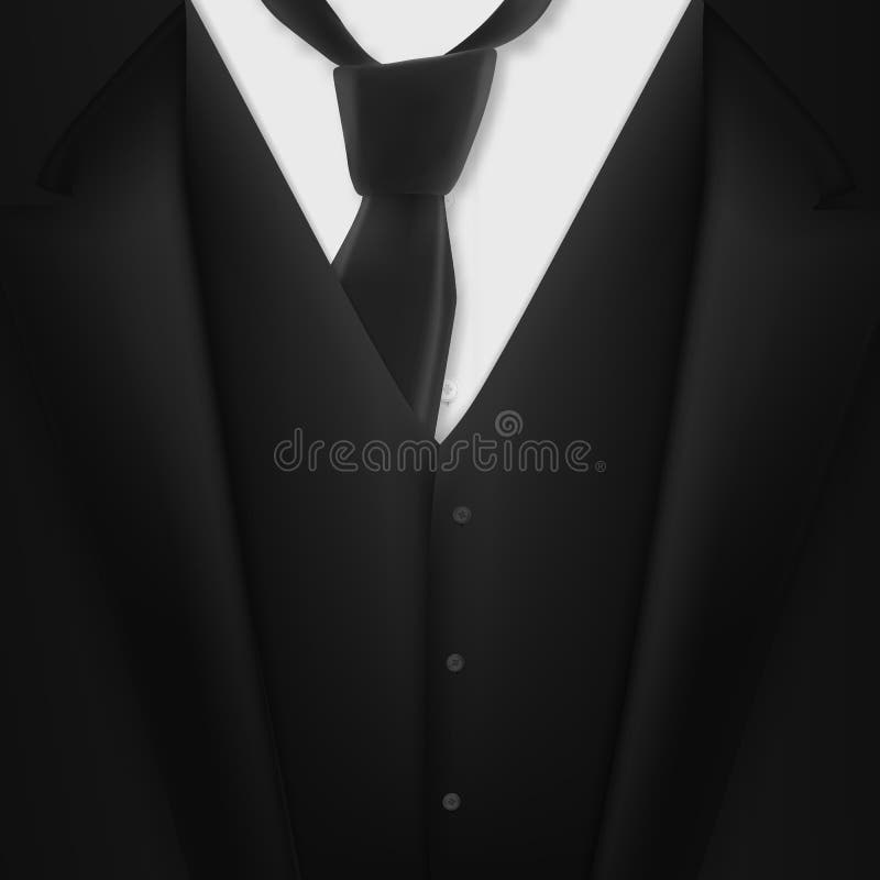 Terno Preto Realístico Do Vetor Terno Elegante Do Smoking Dos Homens 3D  Photorealistic Com Laço Do Pescoço Ilustração do Vetor - Ilustração de  conceito, jogo: 99272225