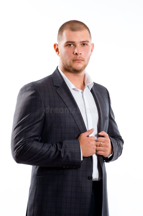 Homem elegante de fato imagem de stock