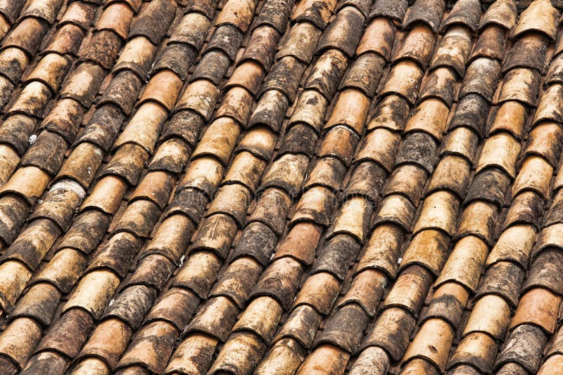 Terra Cotta Shingles Covering a Roof in Brazil Stock Photo Image of