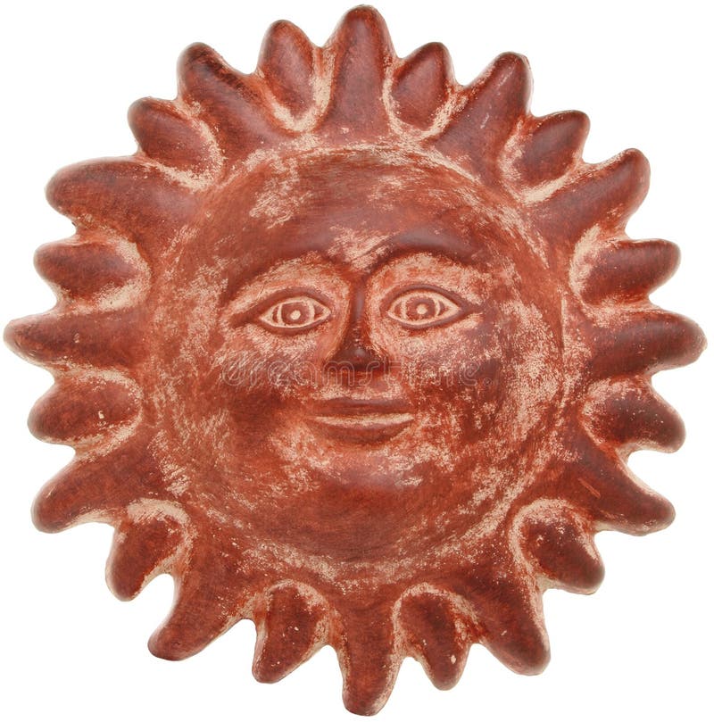 Terra Cotta Sun Face.