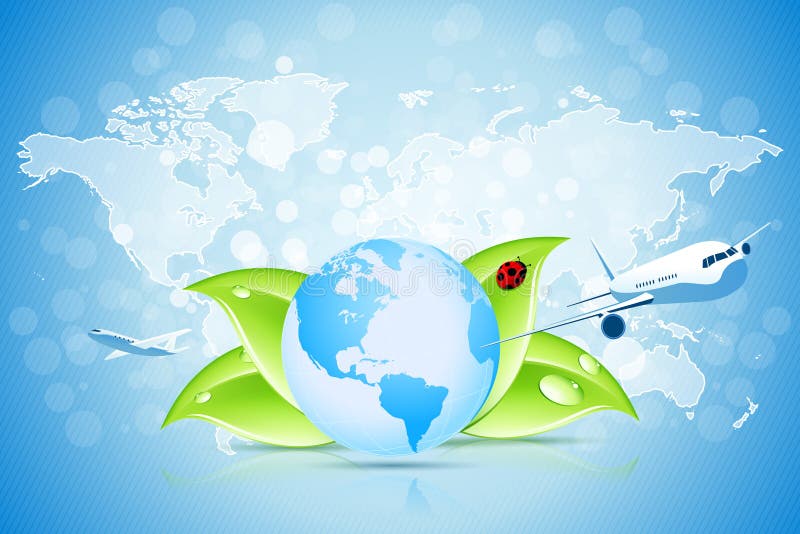 Terra do planeta com mapa de mundo ilustração do vetor Terra do planeta com mapa de mundo ilustração do vetor