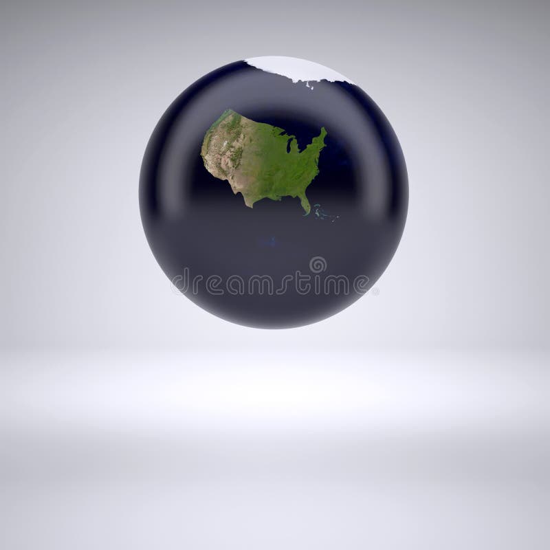 Terra do planeta com somente o Estados Unidos da América ilustração stock Terra do planeta com somente o Estados Unidos da América ilustração stock