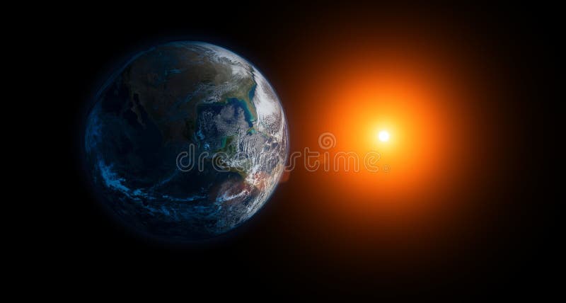 Terra e Sun imagens de stock Terra e Sun imagens de stock