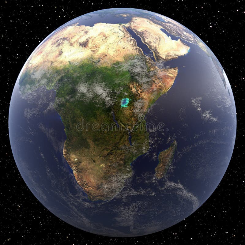 Terra focalizada em África do Sul ilustração stock Terra focalizada em África do Sul ilustração stock