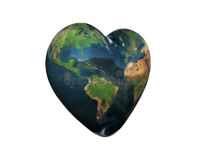 Terra a forma di del cuore royalty illustrazione gratis Terra a forma di del cuore royalty illustrazione gratis