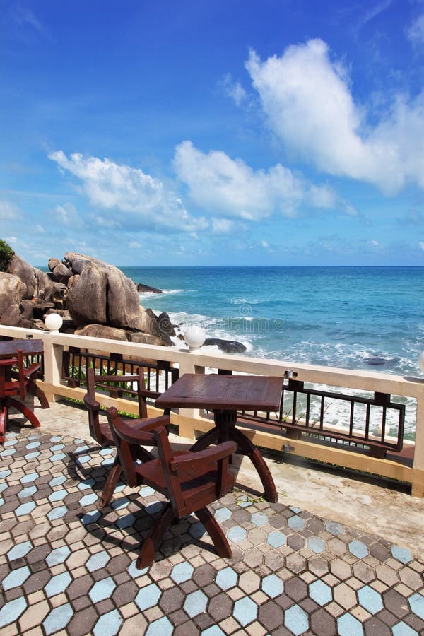 Terrace with beautiful sea view