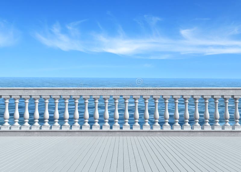 Terrace overlooking the sea