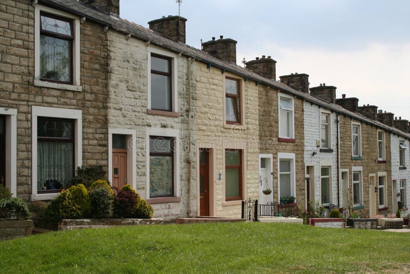 Stone Terraced Houses, Accrington, U.K. Stock Photo Image of houses