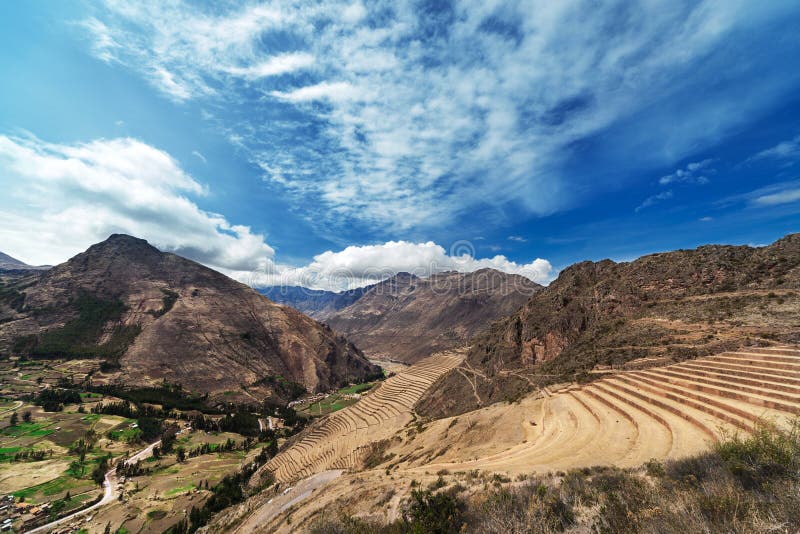 Village in Andes Mountains stock image. Image of mountains 185318351