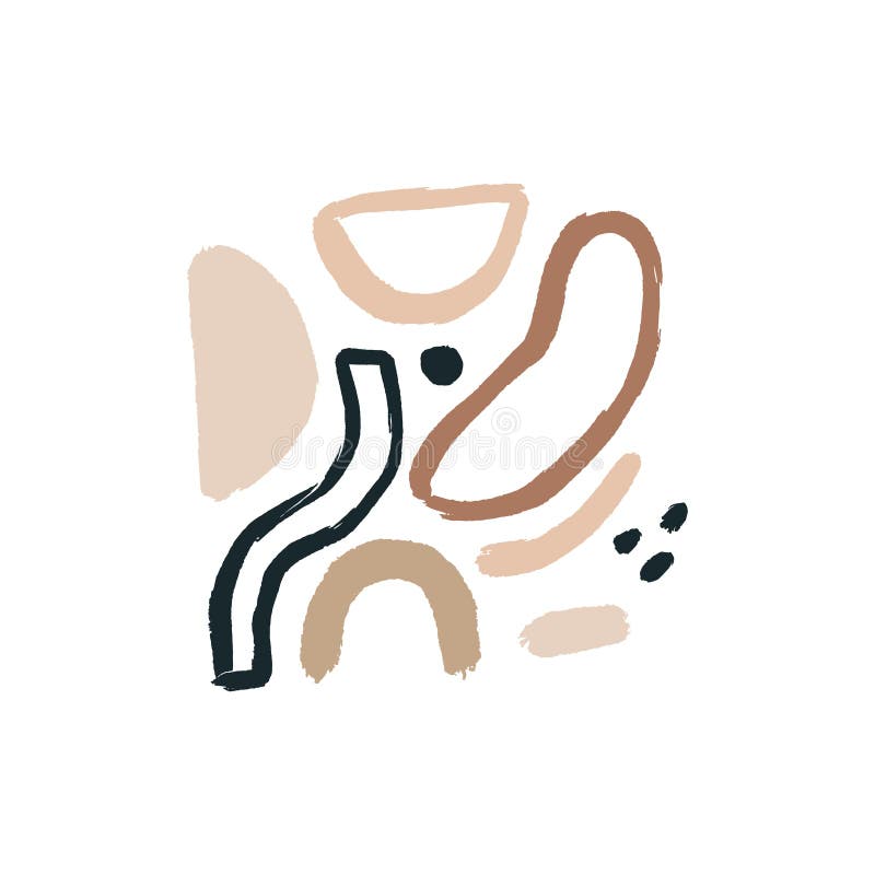 Terracotta Beige Blush Konst Utskrivbara former av utskrivbar murdeka Minimalistisk Boho Poster Vector vektor illustrationer